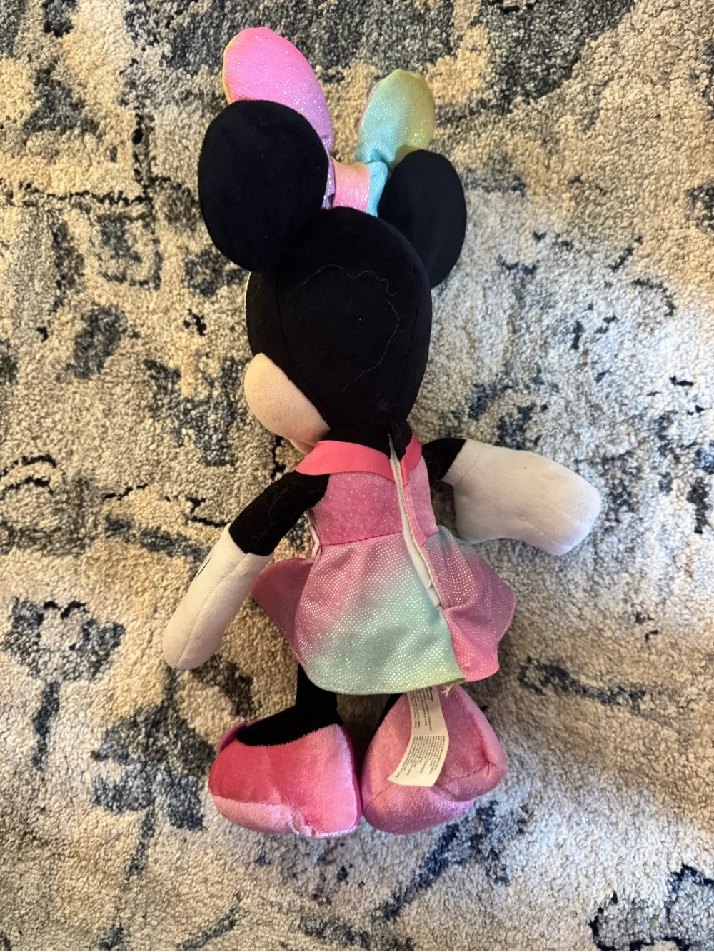 Disney Minnie Mouse Plush Toy in Pink Multi-Color Dress- Talks and sings